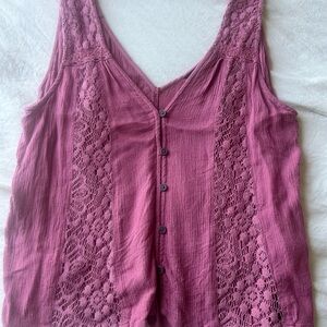 pink lace top